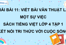 Bài 11: Viết bài văn thuật lại một sự việc trang 50 SGK Tiếng Việt lớp 4 tập 1 Kết nối tri thức với cuộc sống>