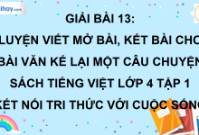 Bài 13: Luyện viết mở bài, kết bài cho bài văn kể lại một câu chuyện trang 57 SGK Tiếng Việt lớp 4 tập 1 Kết nối tri thức với cuộc sống>