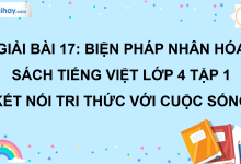 Bài 17: Biện pháp nhân hóa trang 78 SGK Tiếng Việt lớp 4 tập 1 Kết nối tri thức với cuộc sống>