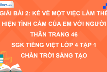 Bài 2: Kể về một việc làm thể hiện tình cảm của em với người thân trang 46 SGK Tiếng Việt 4 tập 1 Chân trời sáng tạo>