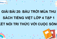 Bài 20: Bầu trời mùa thu trang 89 SGK Tiếng Việt lớp 4 tập 1 Kết nối tri thức với cuộc sống>