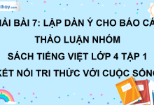 Bài 7: Lập dàn ý cho báo cáo thảo luận nhóm trang 33 SGK Tiếng Việt lớp 4 tập 1 Kết nối tri thức với cuộc sống>
