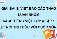 Bài 8: Viết báo cáo thảo luận nhóm trang 36 SGK Tiếng Việt lớp 4 tập 1 Kết nối tri thức với cuộc sống>