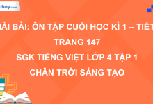 Bài: Ôn tập cuối học kì 1 - Tiết 5 trang 147 SGK Tiếng Việt 4 tập 1 Chân trời sáng tạo>