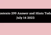 Contexto 299 Answer and Hints Today July 14 2023