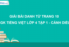 Danh từ trang 10 SGK Tiếng Việt 4 tập 1 Cánh diều>