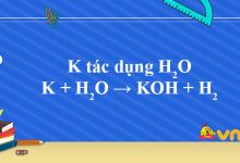 K + H2O → KOH + H2