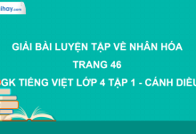 Luyện tập về nhân hóa trang 46 SGK Tiếng Việt 4 tập 1 Cánh diều>
