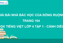 Nhà bác học của đồng ruộng trang 104 SGK Tiếng Việt 4 tập 1 Cánh diều>