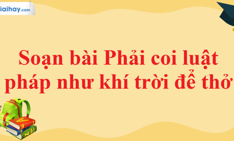 Soạn bài Phải coi luật pháp như khí trời để thở SGK Ngữ văn 11 tập 1 Cánh diều - chi tiết>