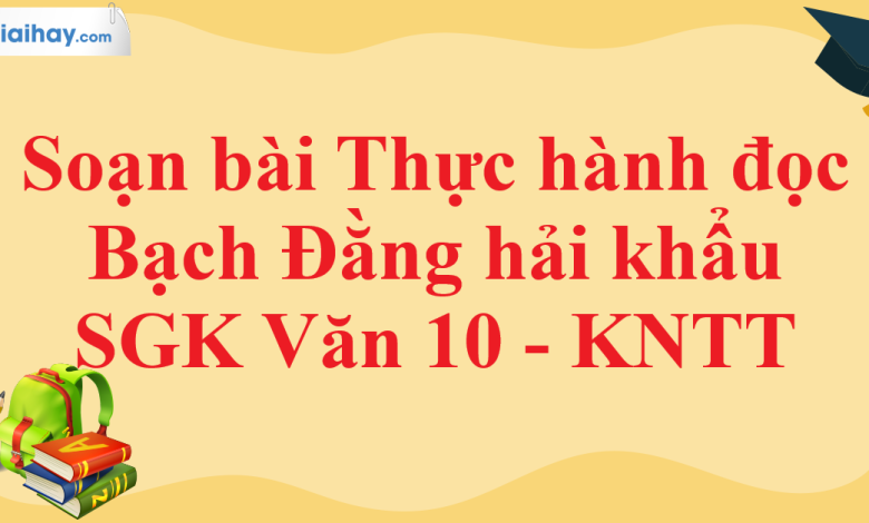 Soạn bài thực hành đọc Bạch Đằng hải khẩu SGK Ngữ Văn 10 tập 2 Kết nối tri thức - siêu ngắn>