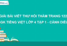 Viết thư hỏi thăm trang 122 SGK Tiếng Việt 4 tập 1 Cánh diều>