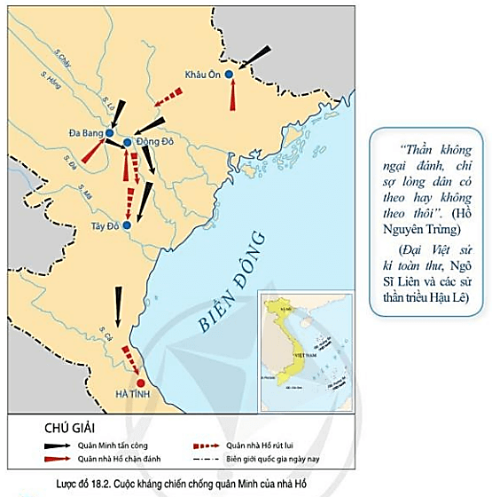 Đọc thông tin và quan sát lược đồ 18.2, hãy: Mô tả những nét chính