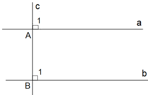 Cho định lí: Hai đường thẳng phân biệt cùng vuông góc với một đường thẳng khác thì song song với nhau