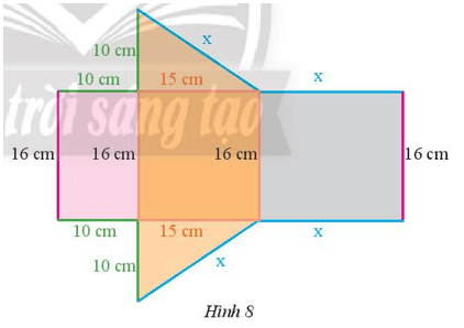 Tấm bìa ở Hình 8 có thể tạo lập thành một hình lăng trụ đứng