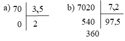 Toán lớp 5 trang 70 Chia một số tự nhiên cho một số thập phân (ảnh 1)