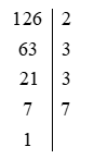 Tìm ƯCLN của 126 và 162 (ảnh 1)