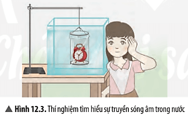 Tiến hành thí nghiệm 3 và trả lời các câu hỏi: Sóng âm có thể truyền được trong nước không?