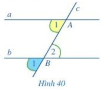 Thực hiện các hoạt động sau: Cắt ra từ tờ giấy hai góc đồng vị A1 và B1 (Hình 41)