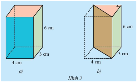 Cho hình hộp chữ nhật với kích thước như Hình 3a