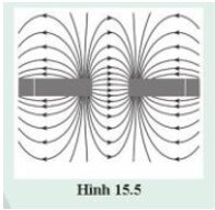 Biết chiều đường sức từ của hai thanh nam châm như hình 15.5. Hãy xác định tên các cực từ