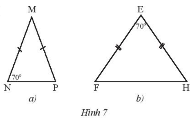 Giải Toán 7 Bài 3 (Chân trời sáng tạo): Tam giác cân (ảnh 1)