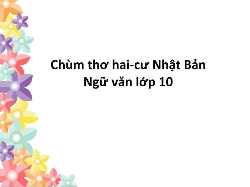 Phân tích Chùm thơ hai-cư Nhật Bản