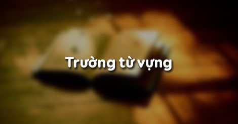 Phân loại trường từ vựng