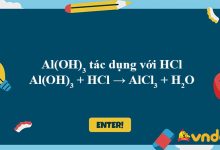 Al(OH)3 + HCl → AlCl3 + H2O