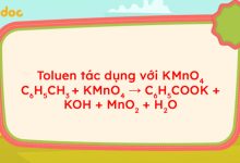 C6H5CH3 + KMnO4 → C6H5COOK + KOH + MnO2 + H2O