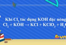 Cl2 + KOH đặc nóng → KCl + KClO3 + H2O