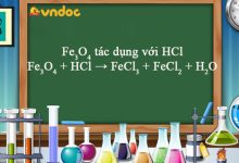 Fe3O4 + HCl → FeCl3 + FeCl2 + H2O