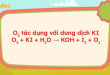 O3 + KI + H2O → KOH + I2 + O2