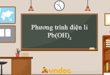 Phương trình điện li Pb(OH)2