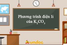 Phương trình điện li của K2CO3