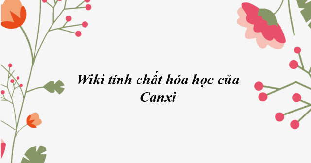 Wiki tính chất hóa học của Canxi