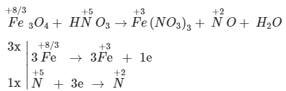 Cân vì như thế phương trình phản xạ Fe3O4 + HNO3 → Fe(NO3)3 + NO + H2O