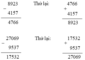 Toán lớp 5 trang 159, 160 Phép trừ (ảnh 1)