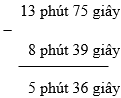 Lý thuyết Trừ số đo thời gian lớp 5 (ảnh 1)