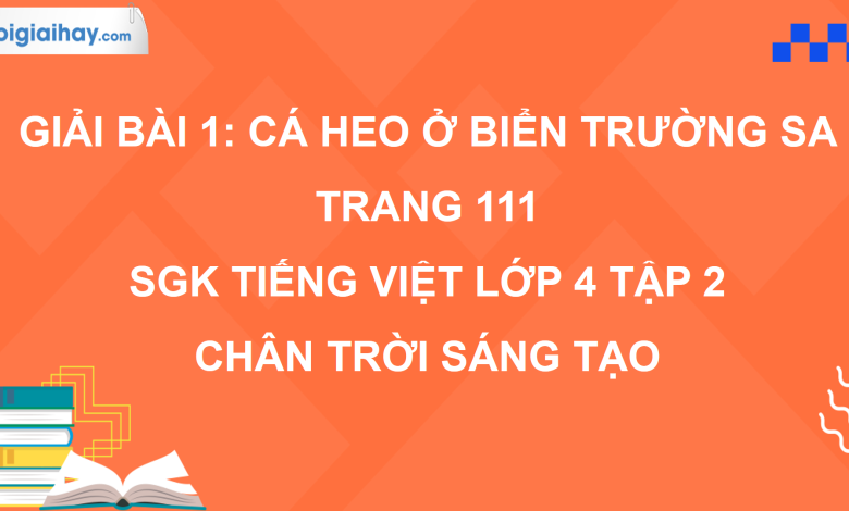 Bài 1: Cá heo ở biển Trường Sa trang 111 SGK Tiếng Việt 4 tập 2 Chân trời sáng tạo>