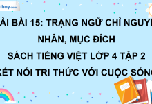 Bài 15: Trạng ngữ chỉ nguyên nhân, mục đích trang 65 SGK Tiếng Việt lớp 4 tập 2 Kết nối tri thức với cuộc sống>
