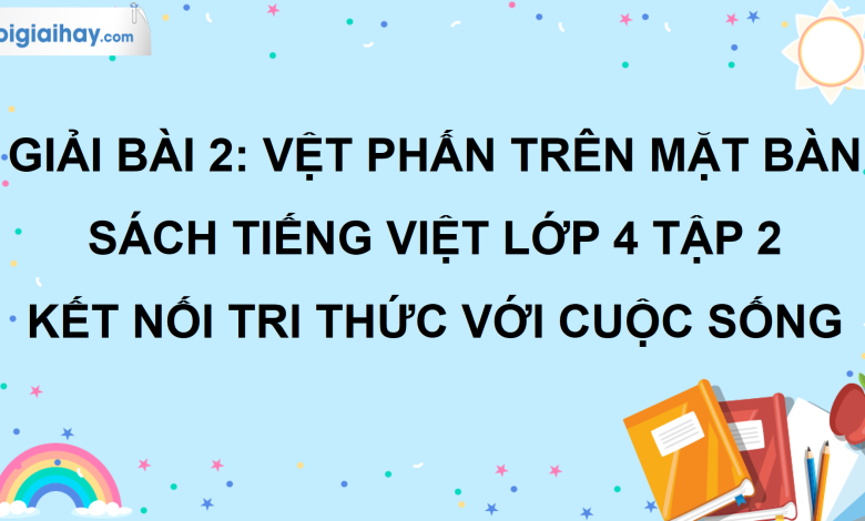 Bài 2: Vệt phấn trên mặt bàn trang 12 SGK Tiếng Việt lớp 4 tập 2 Kết nối tri thức với cuộc sống>