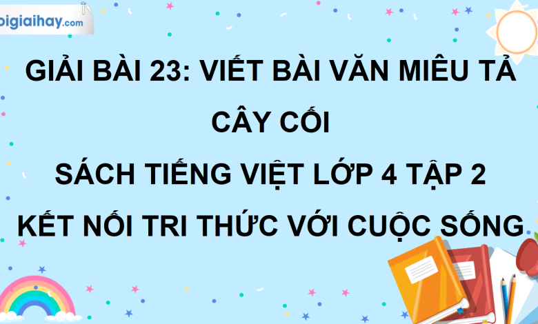 Bài 23: Viết bài văn miêu tả cây cối trang 108 SGK Tiếng Việt lớp 4 tập 2 Kết nối tri thức với cuộc sống>