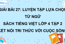 Bài 27: Luyện tập lựa chọn từ ngữ trang 121 SGK Tiếng Việt lớp 4 tập 2 Kết nối tri thức với cuộc sống>