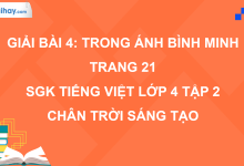 Bài 4: Trong ánh bình minh trang 21 SGK Tiếng Việt 4 tập 2 Chân trời sáng tạo>