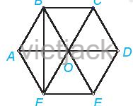 Cho hình lục giác đều ABCDEF như hình sau, biết OA = 6 cm