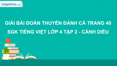 Đoàn thuyền đánh cá trang 40 SGK Tiếng Việt 4 tập 2 Cánh diều>