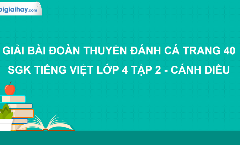 Đoàn thuyền đánh cá trang 40 SGK Tiếng Việt 4 tập 2 Cánh diều>