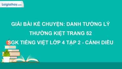 Kể chuyện: Danh tướng Lý Thường Kiệt trang 52 SGK Tiếng Việt 4 tập 2 Cánh diều>
