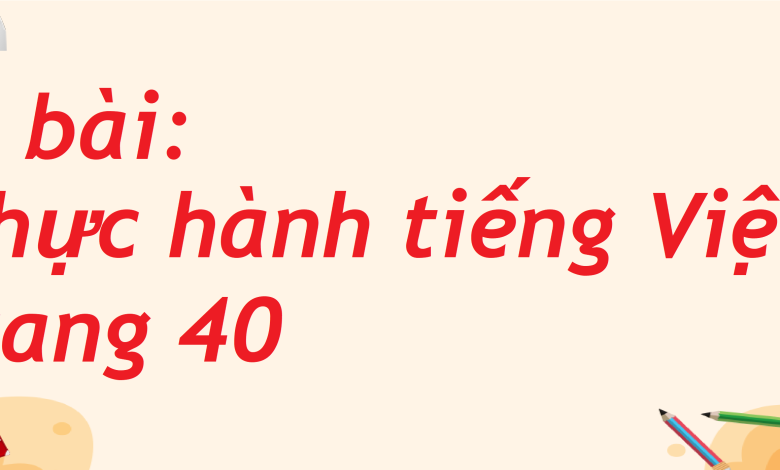 Soạn bài Thực hành tiếng Việt trang 40 SGK Ngữ văn 8 tập 2 Kết nối tri thức - chi tiết>